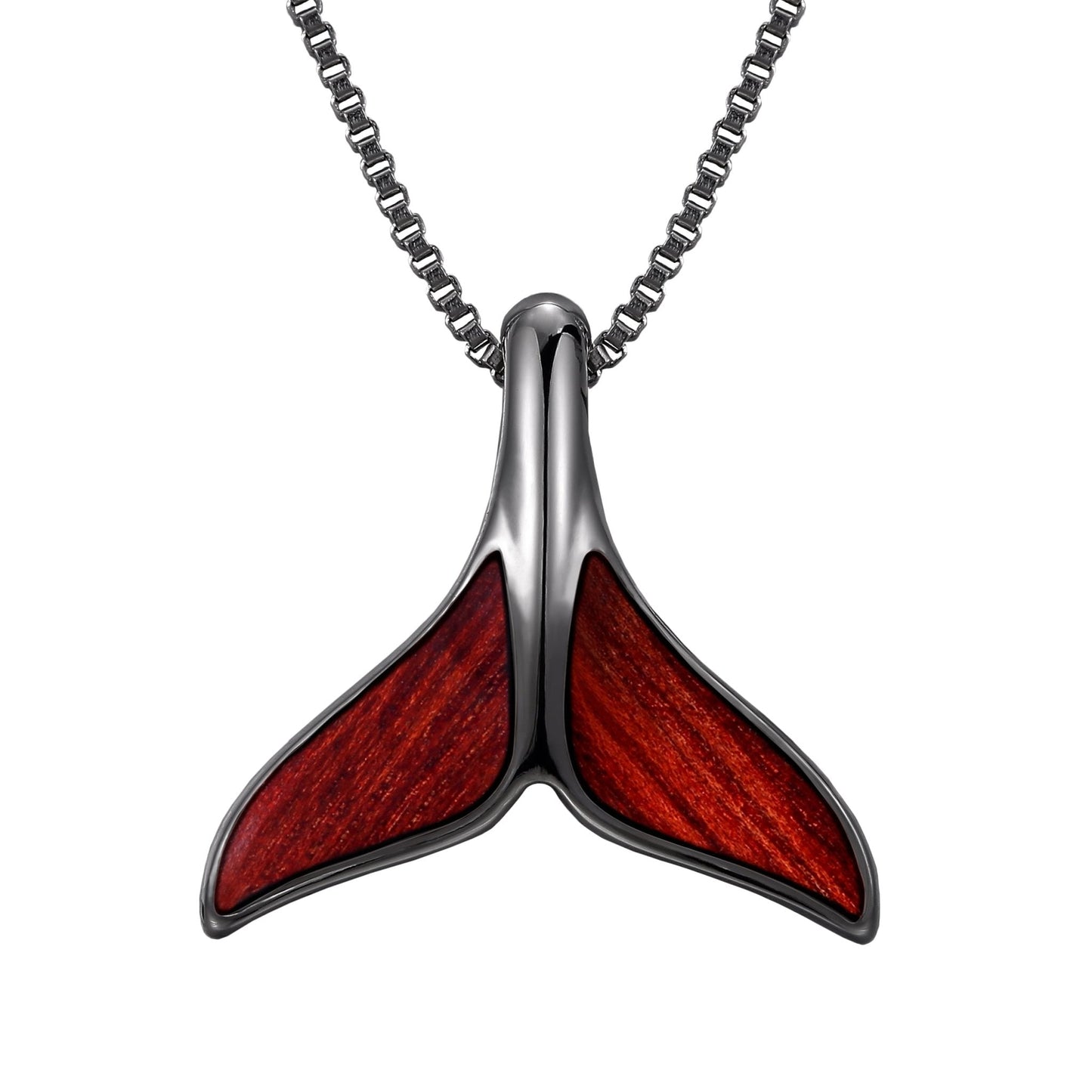 Jarrah Whale Tail Necklace - Gunmetal