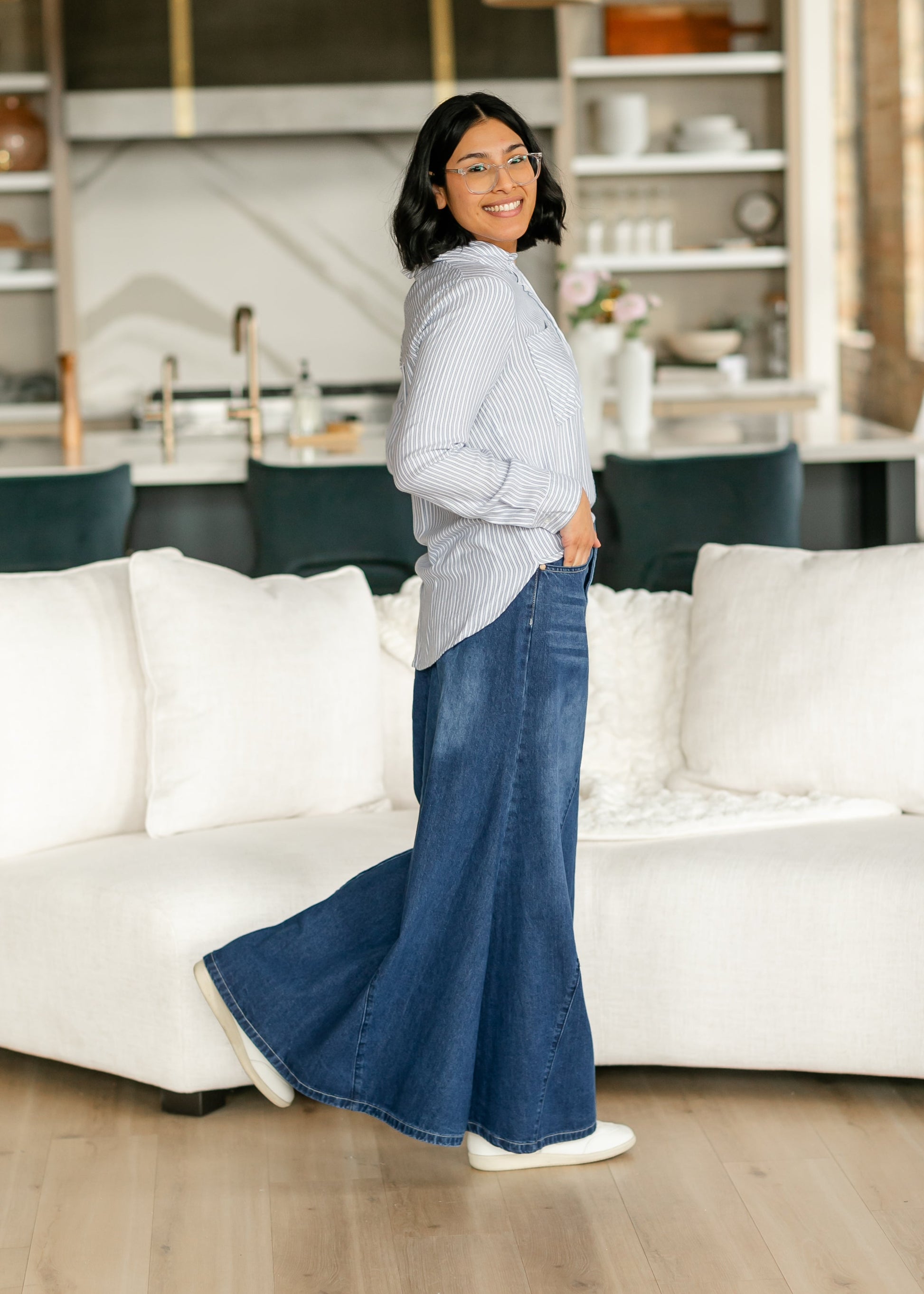Jennifer A-Line Long Denim Skirt - Concordia Style Boutique