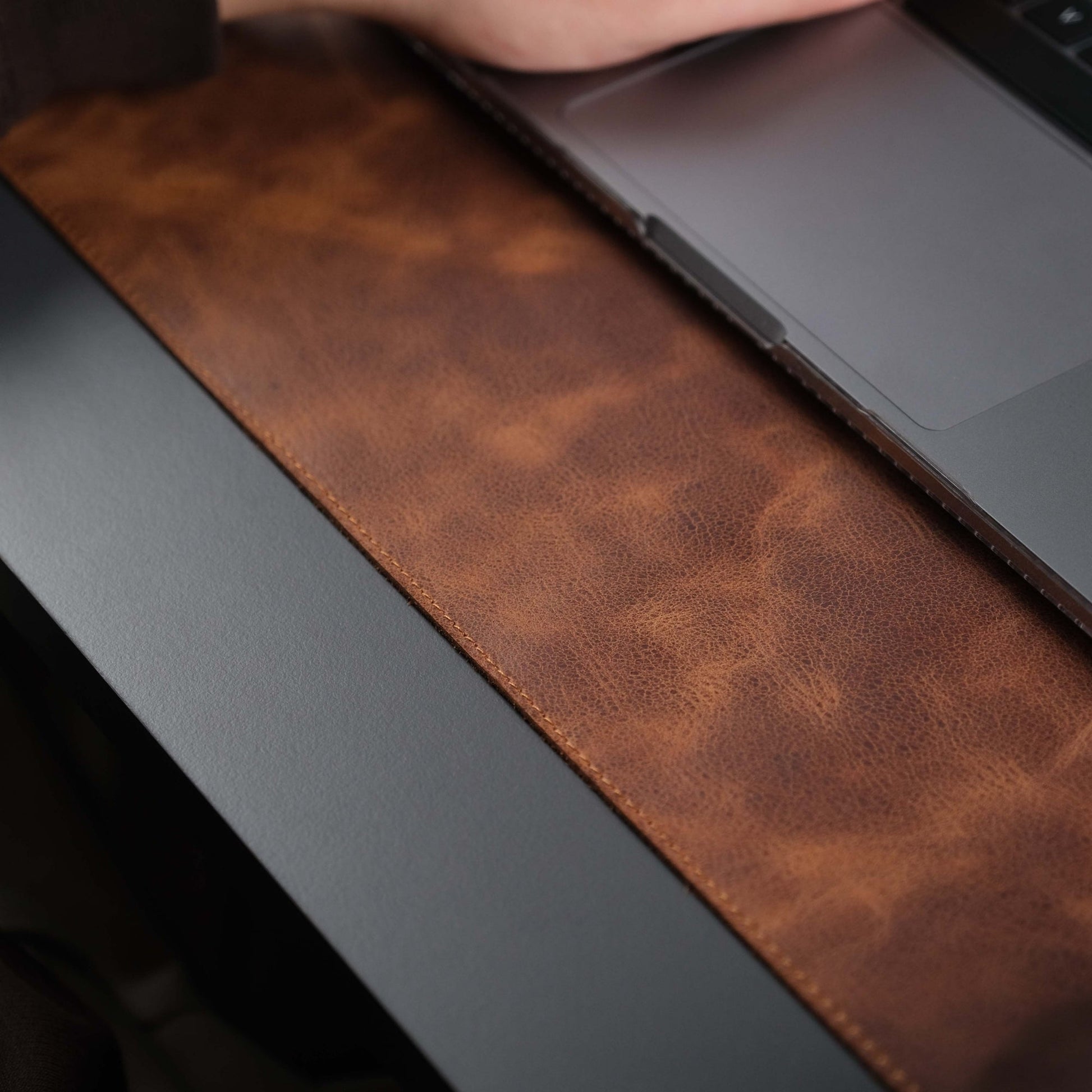 Jersey Antic Tan Leather Desk Pad for Office and Home - Concordia Style Boutique