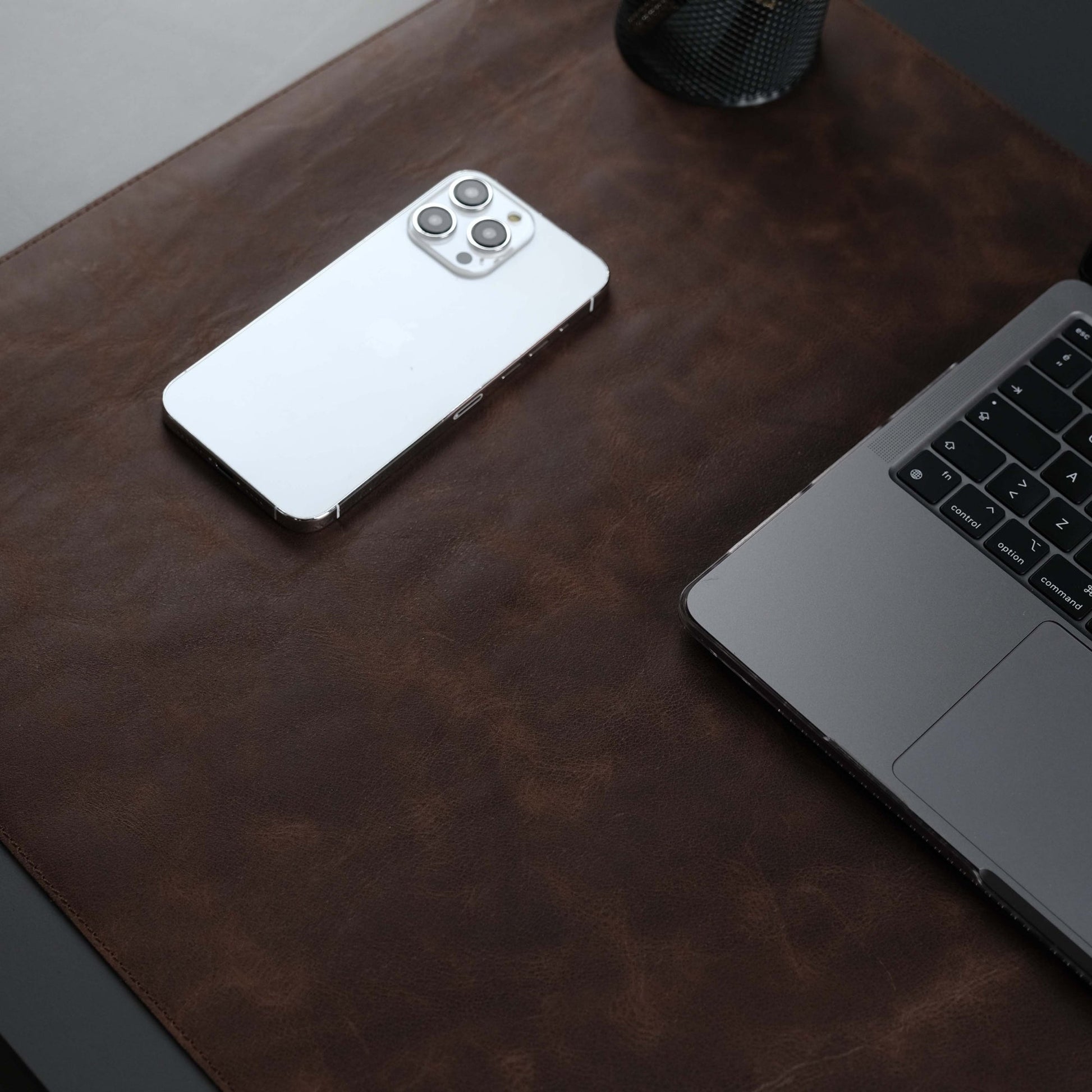 Jersey Dark Brown Leather Desk Pad for Office and Home - Concordia Style Boutique