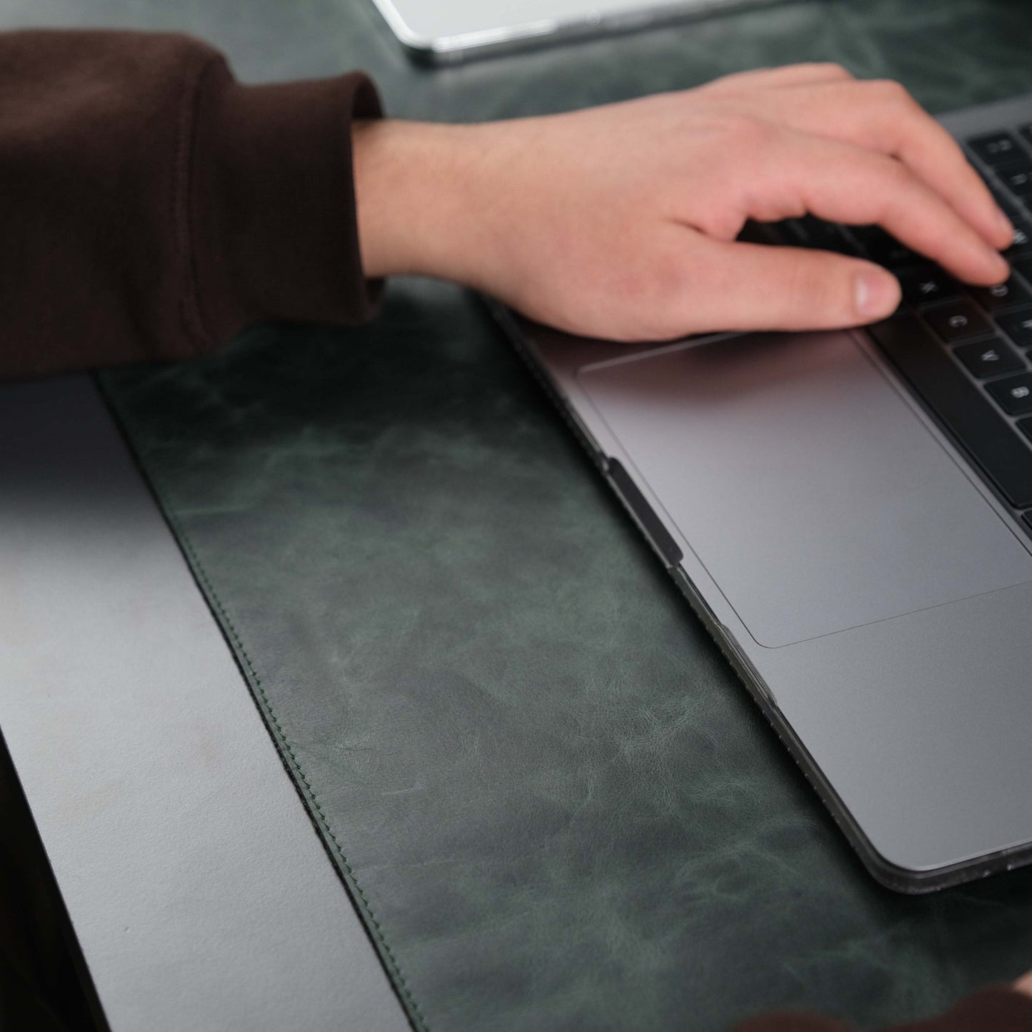 Jersey Dark Green Leather Desk Pad for Office and Home - Concordia Style Boutique