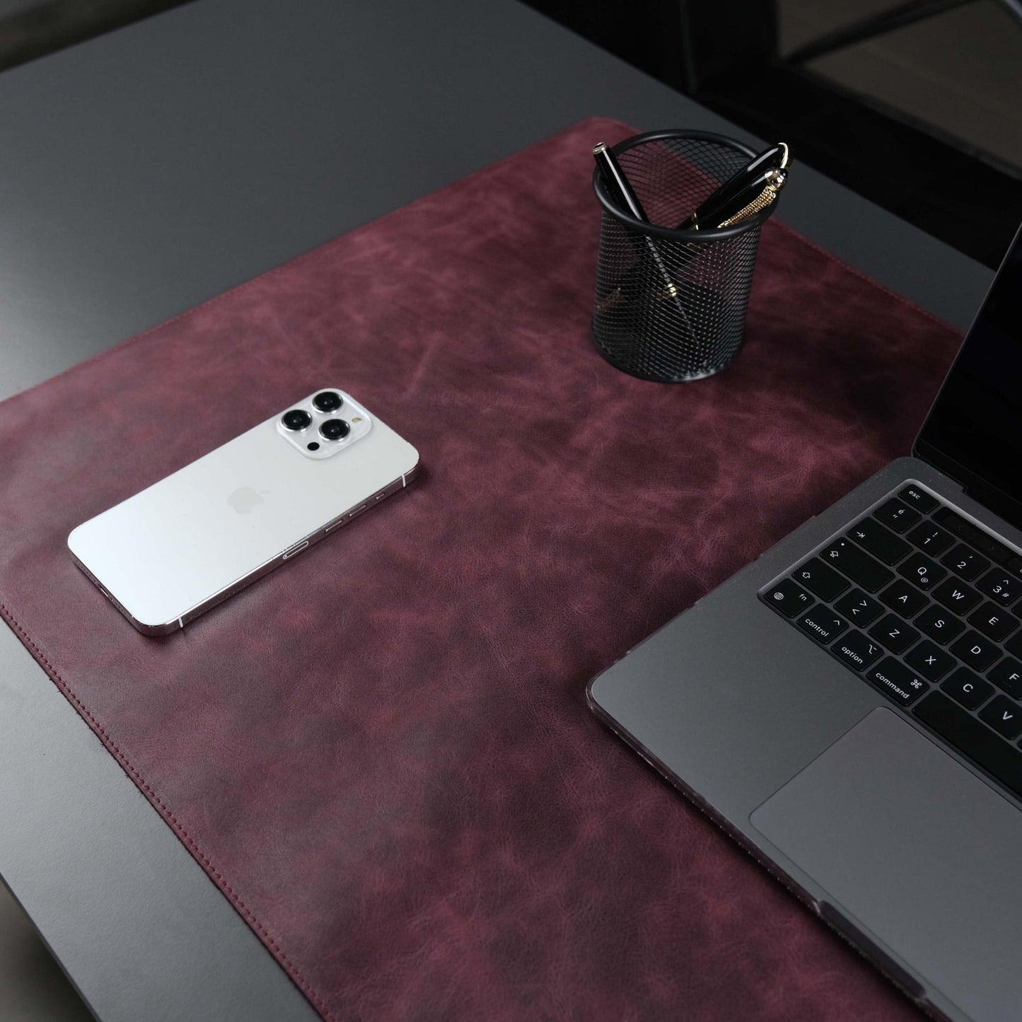 Jersey Purple Leather Desk Pad for Office and Home - Concordia Style Boutique