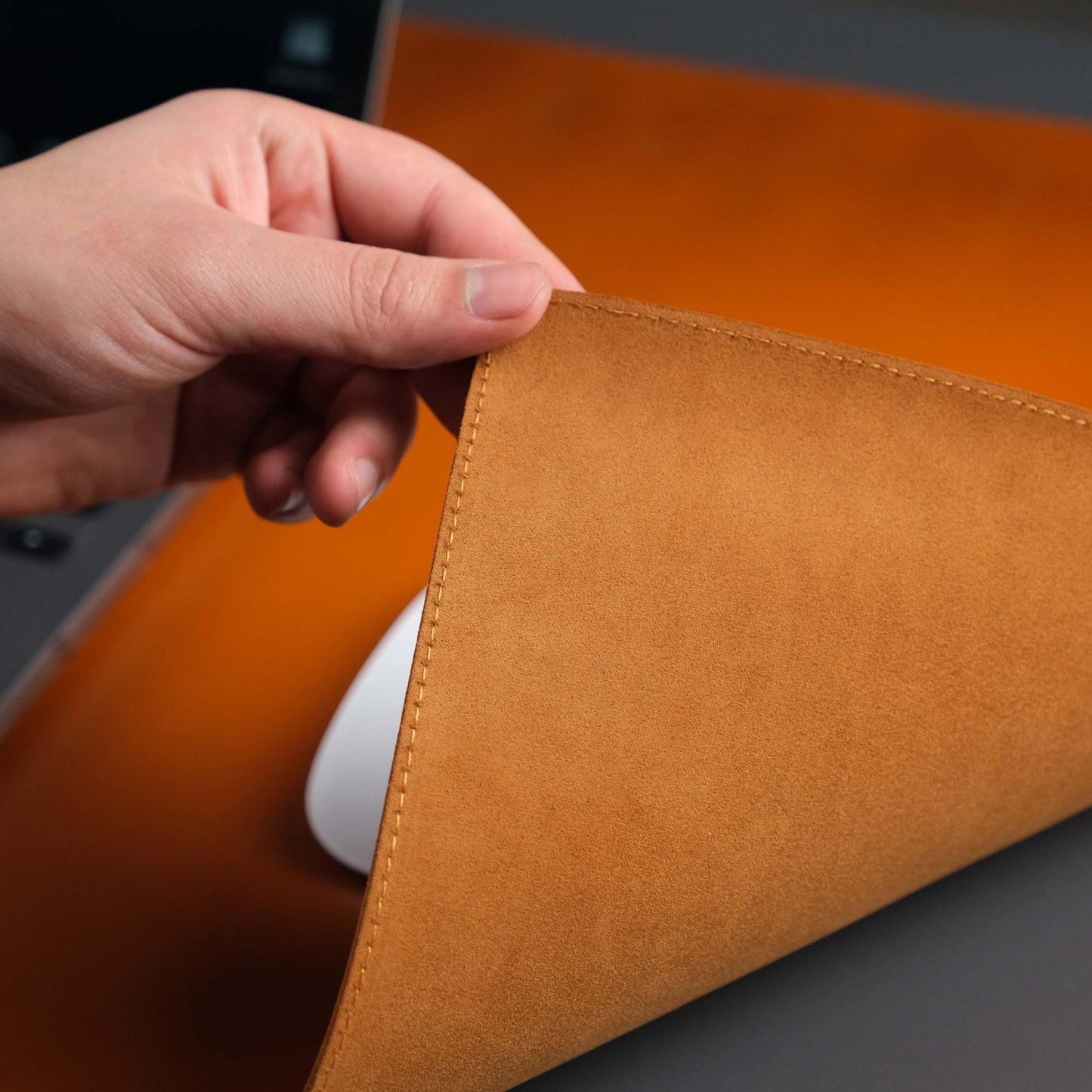 Jersey Tan Leather Desk Pad for Office and Home - Concordia Style Boutique