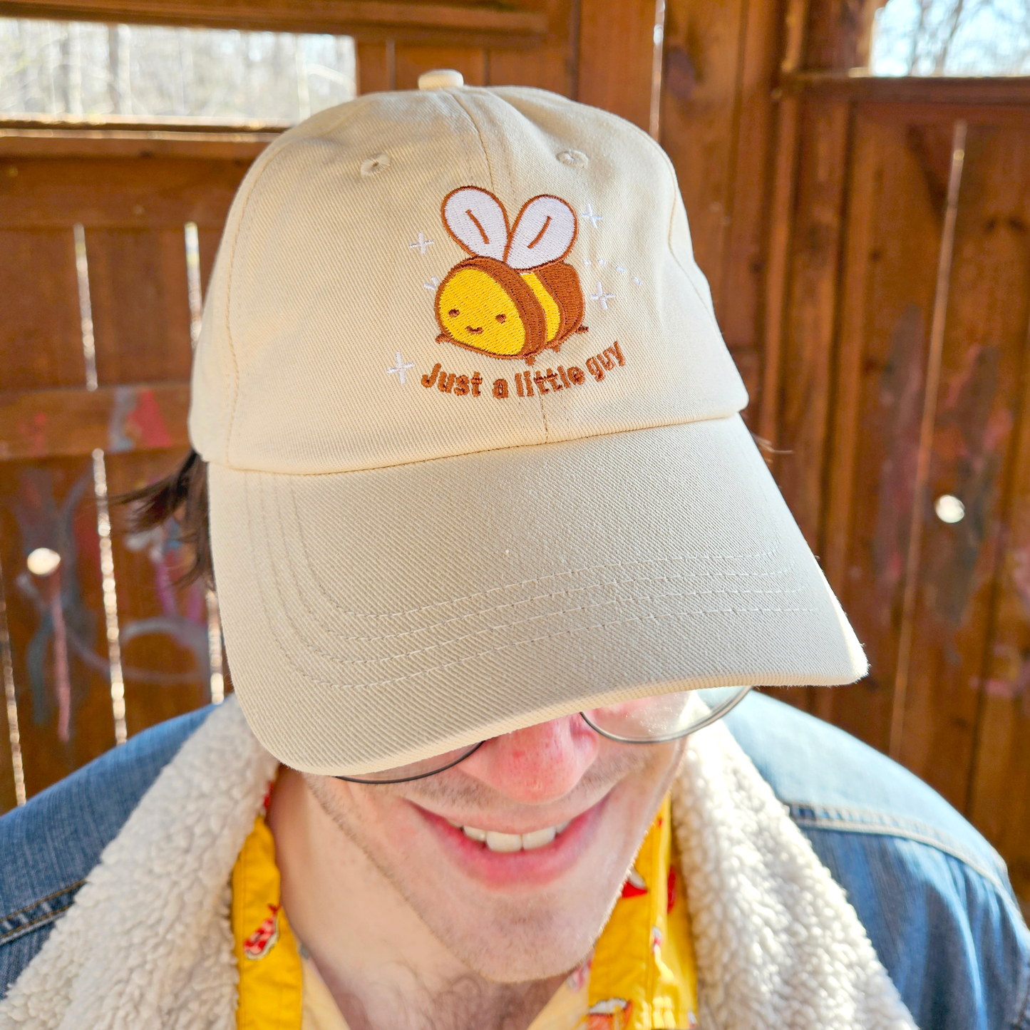 Just a Little Guy Bee - Embroidered Dad Hat - Concordia Style Boutique