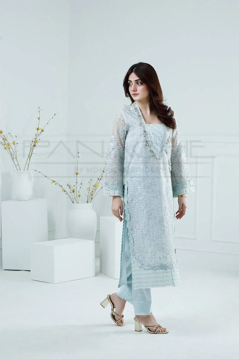 Panache - K-226 Silhouette Secret 3 Piece Embroidered Khaddi Net Suit