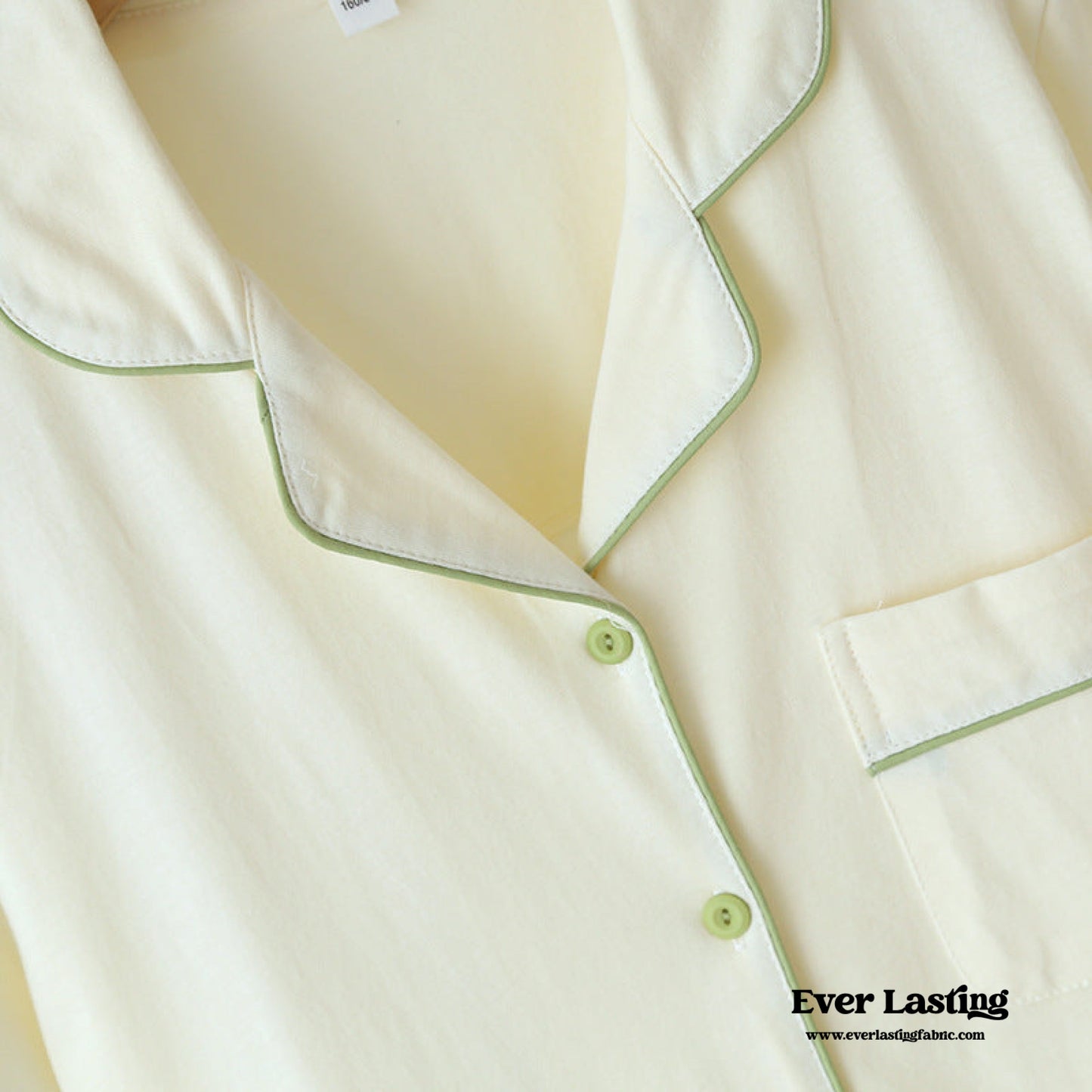 Key Lime Cotton Short Sleeves and Shorts Pajama Set / Yellow