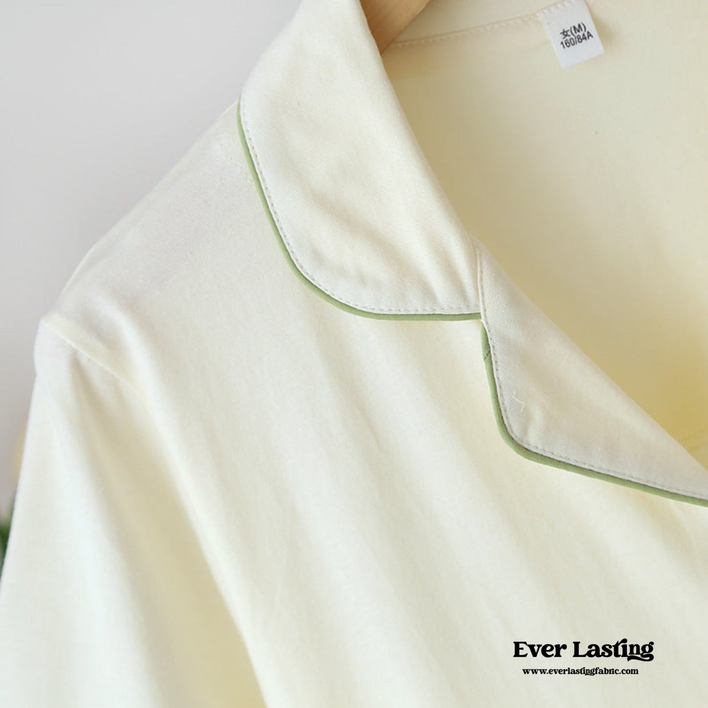 Key Lime Cotton Short Sleeves and Shorts Pajama Set / Yellow