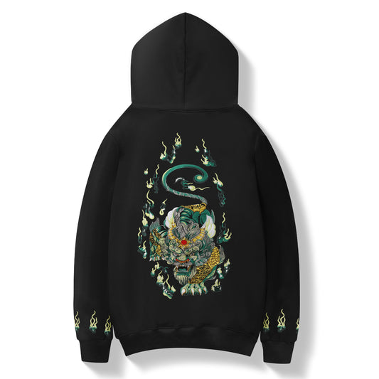 KH9007 Emerald Kirin Embroidery Hoodie