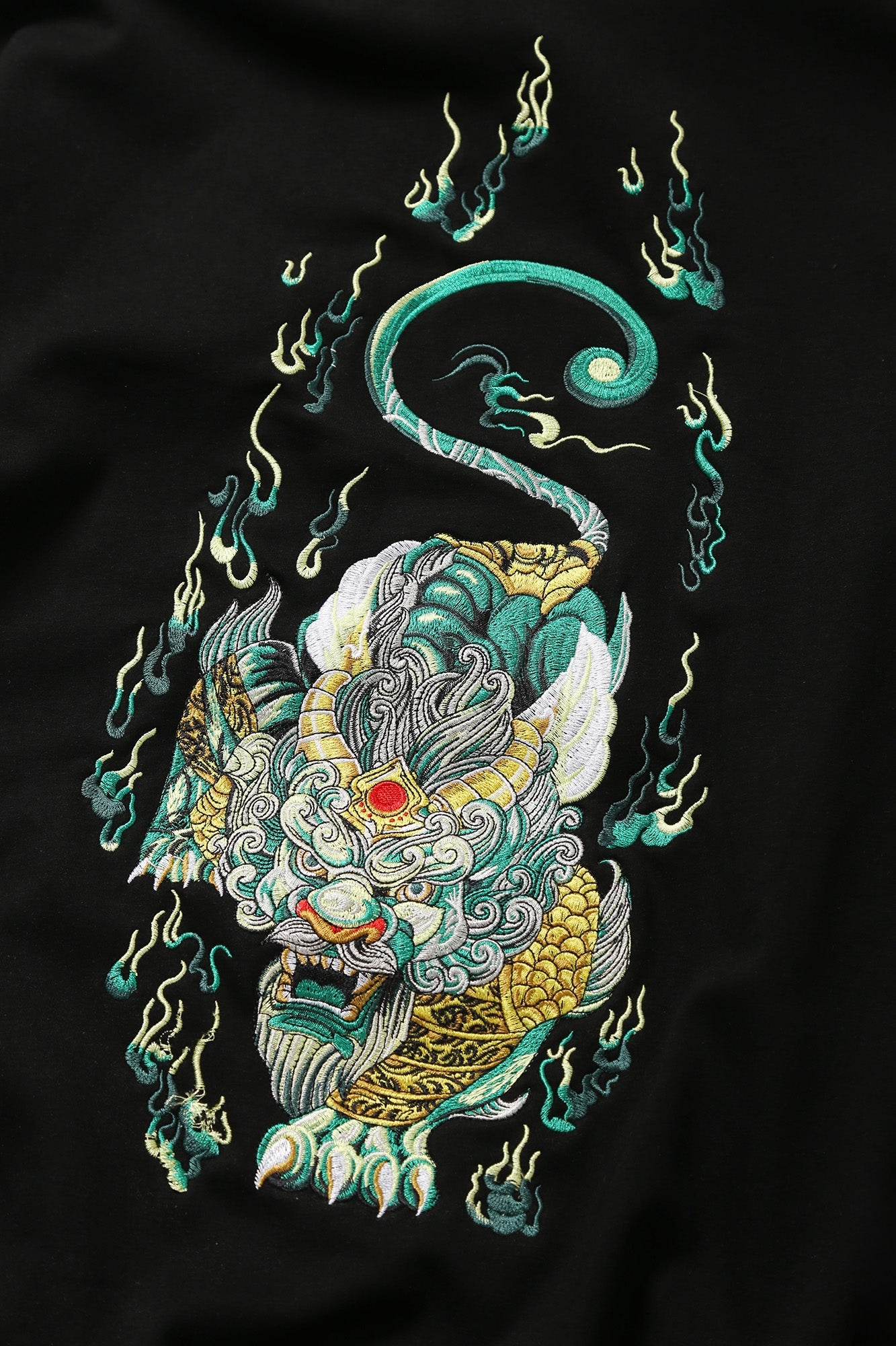 KH9007 Emerald Kirin Embroidery Hoodie