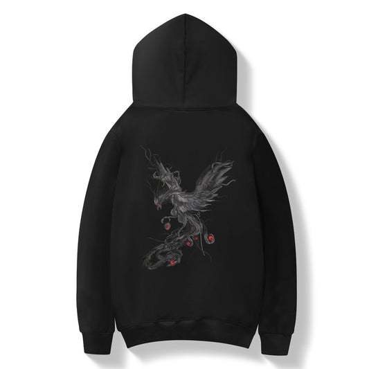 KH9011 Striking Phoenix Embroidery Hoodie