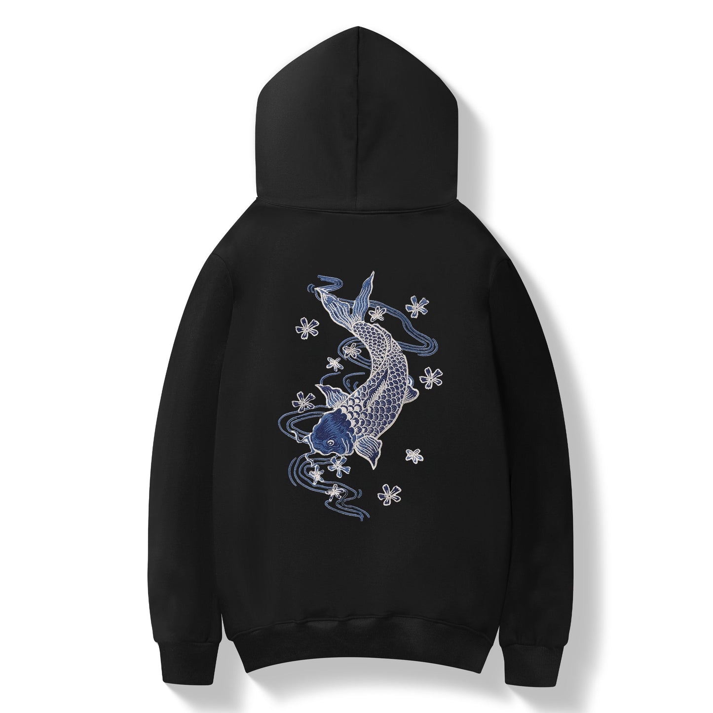KH9015 Blue Koi Embroidery Hoodie