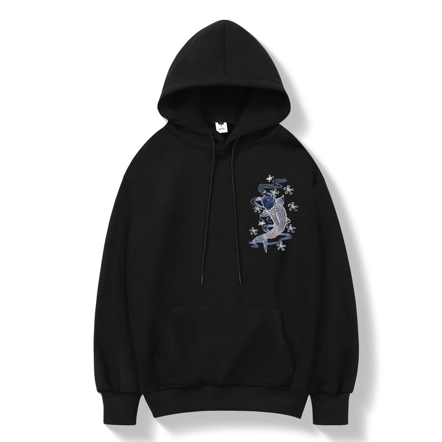 KH9015 Blue Koi Embroidery Hoodie