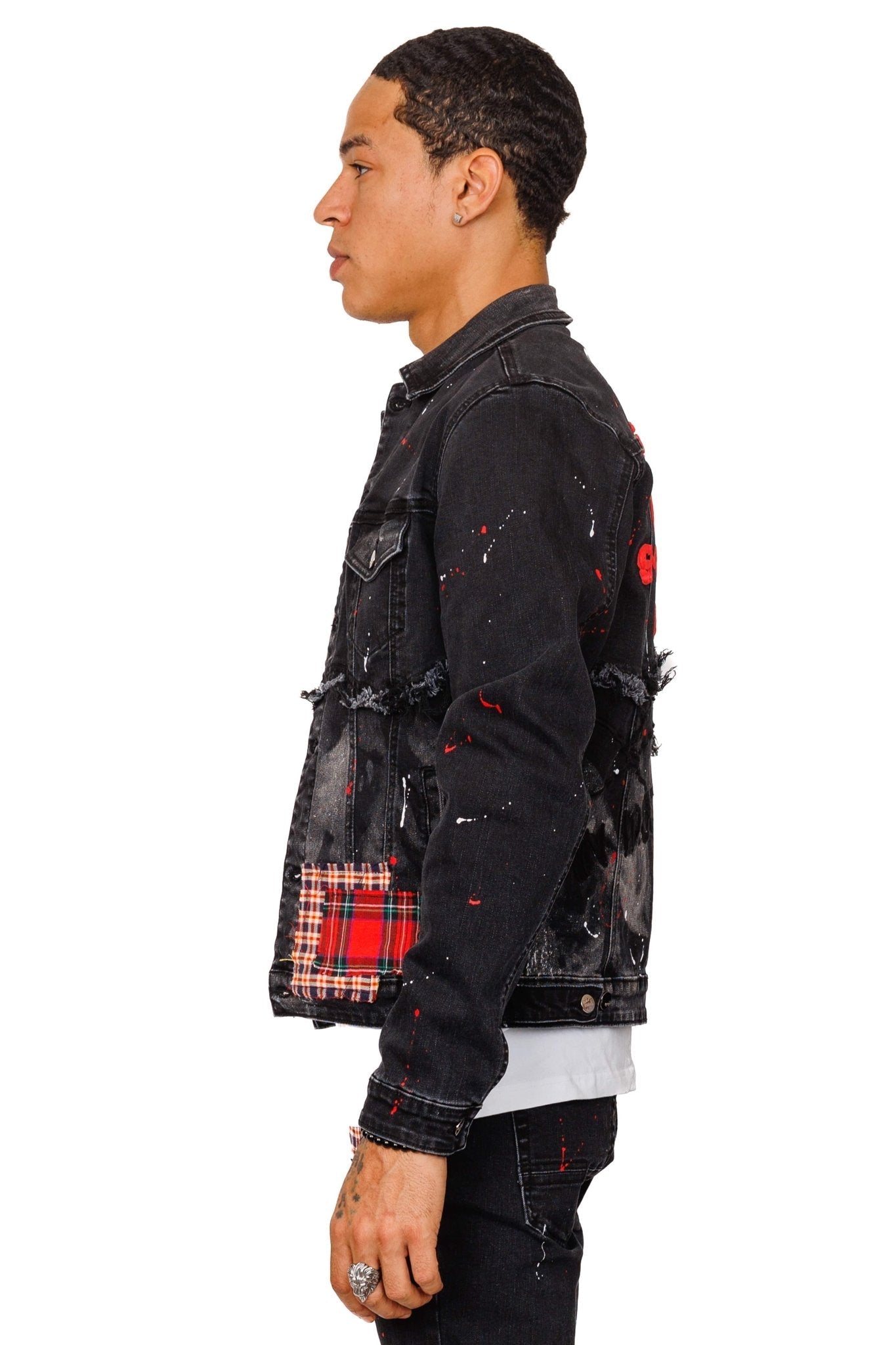 Phlox Washed Denim & Twill Mixed Jacket - Concordia Style Boutique