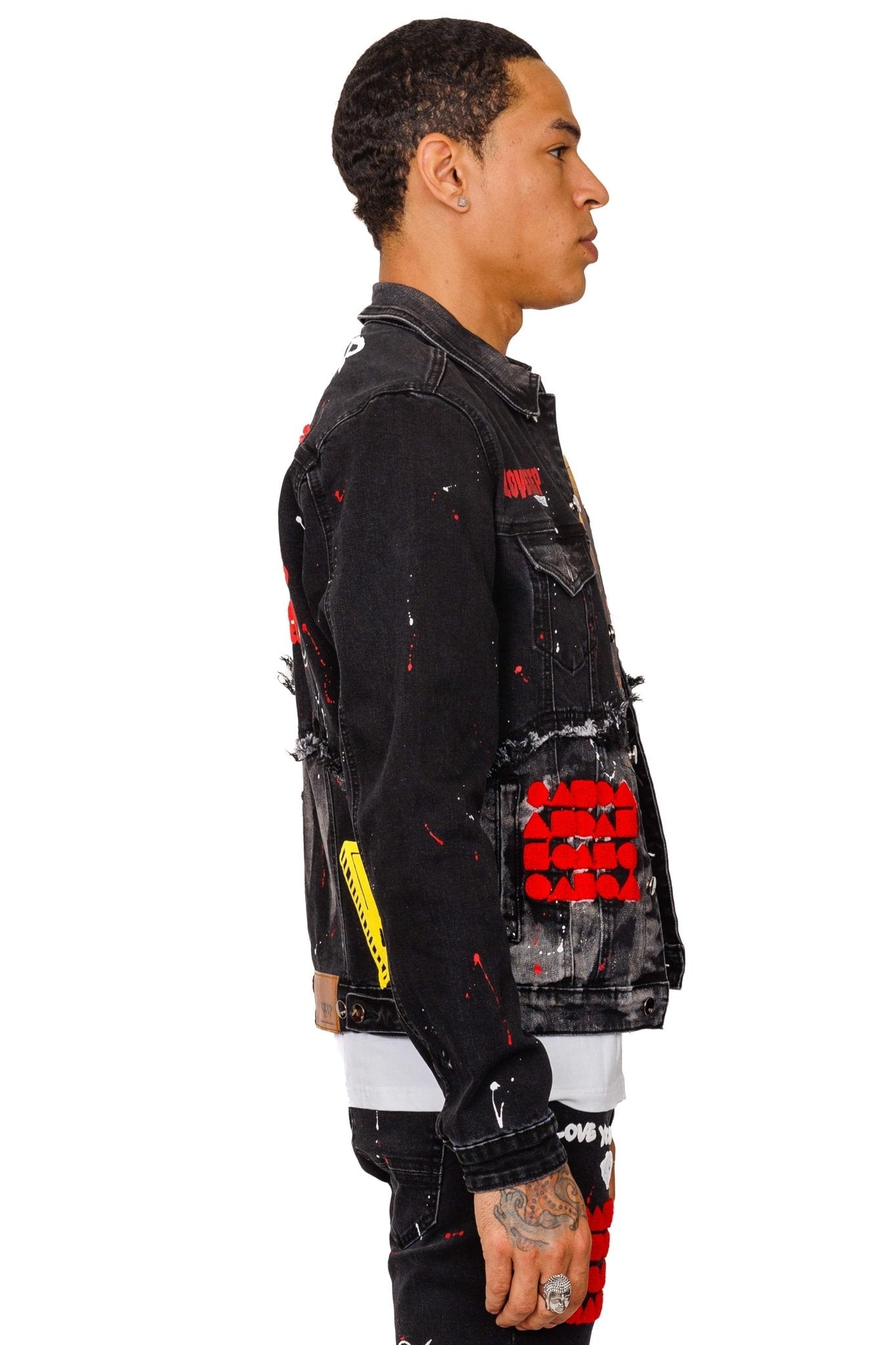 Phlox Washed Denim & Twill Mixed Jacket - Concordia Style Boutique