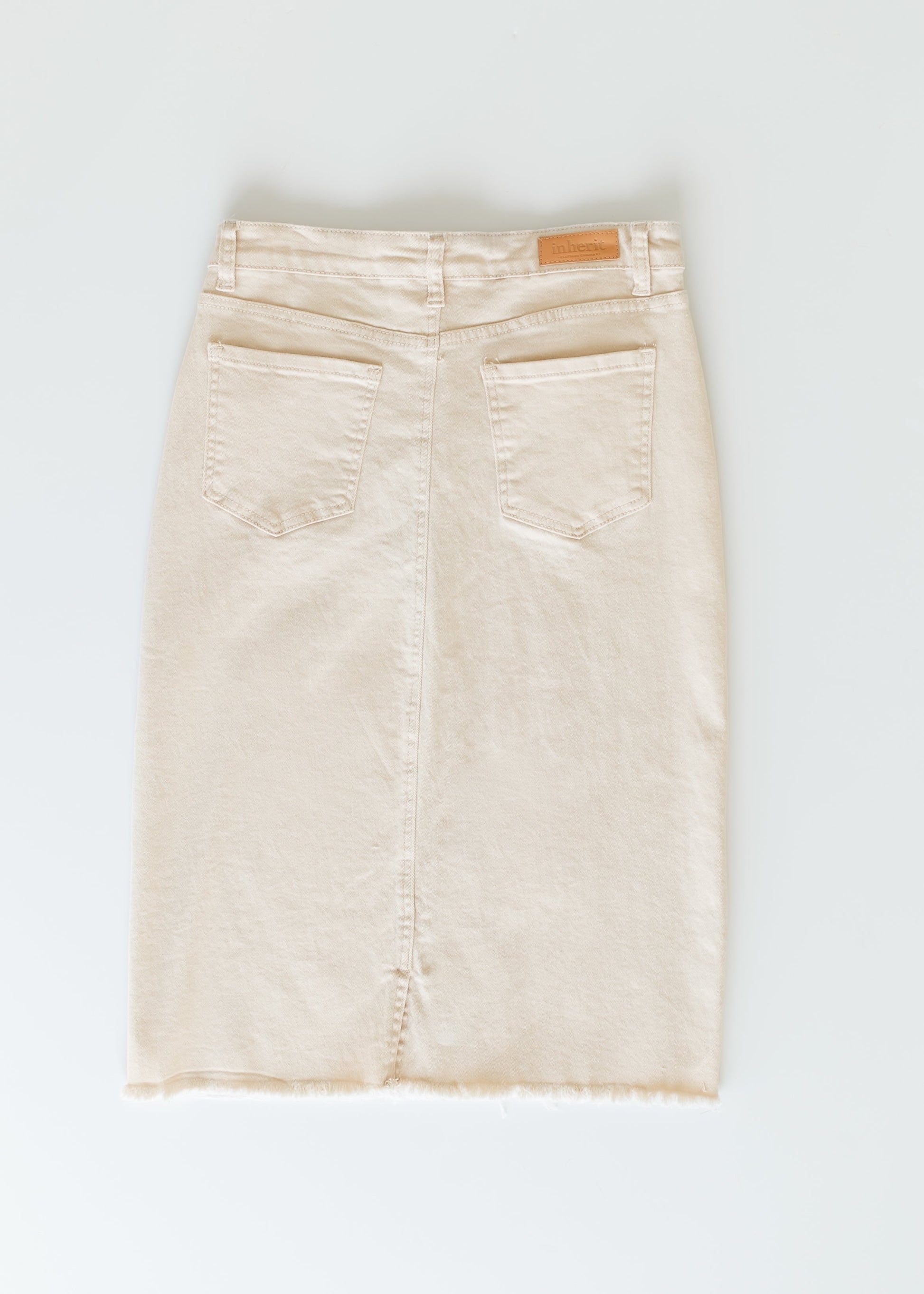 Kobe Raw Hem Denim Midi Skirt - Concordia Style Boutique