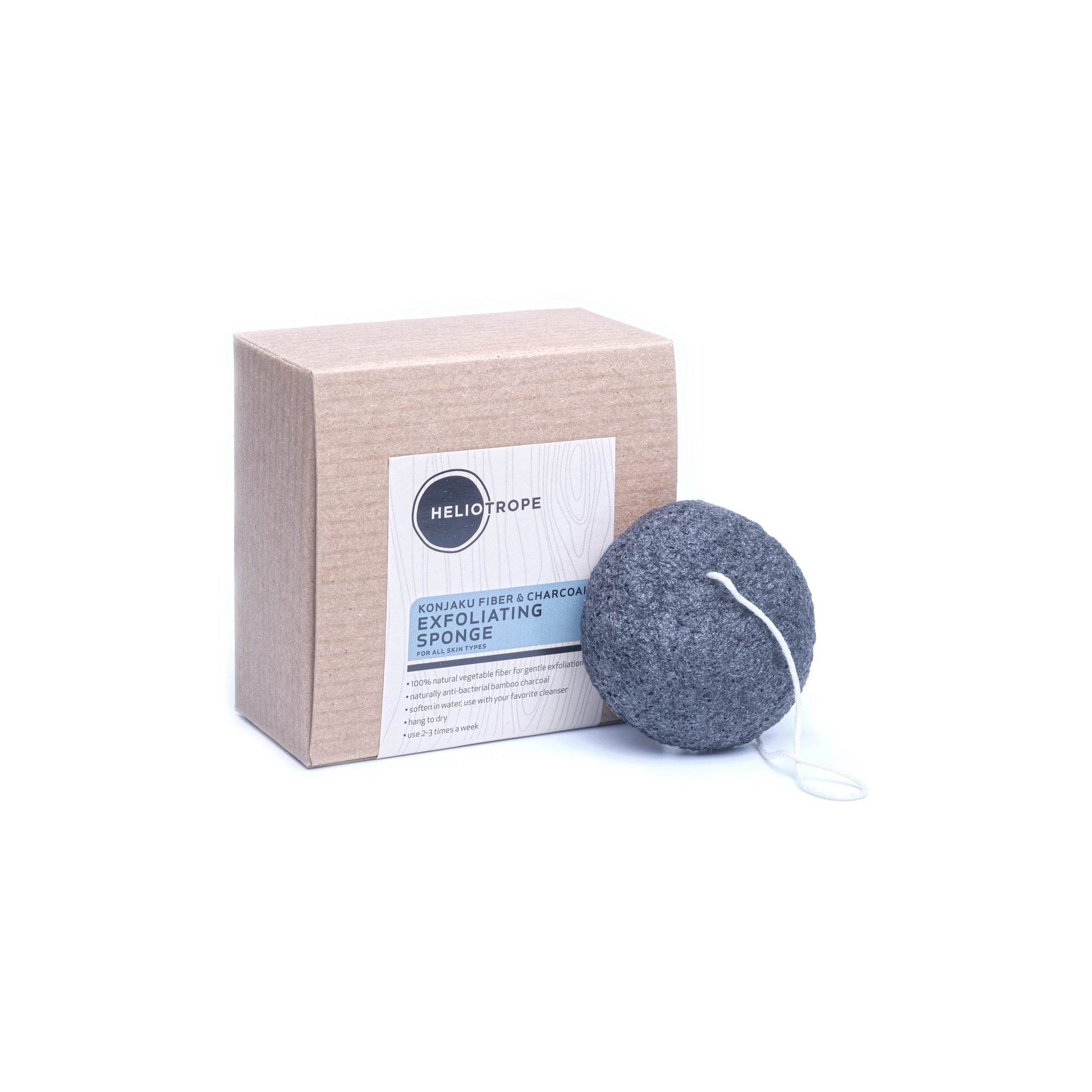 Konjaku & Charcoal Exfoliating Sponge - Concordia Style Boutique
