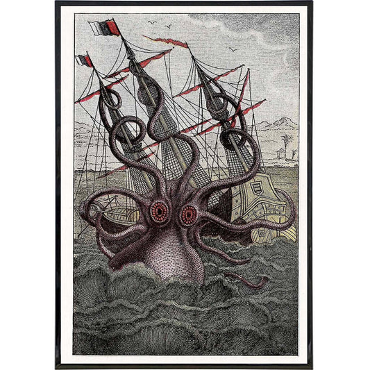 Kraken Illustration Vintage Print - Concordia Style Boutique