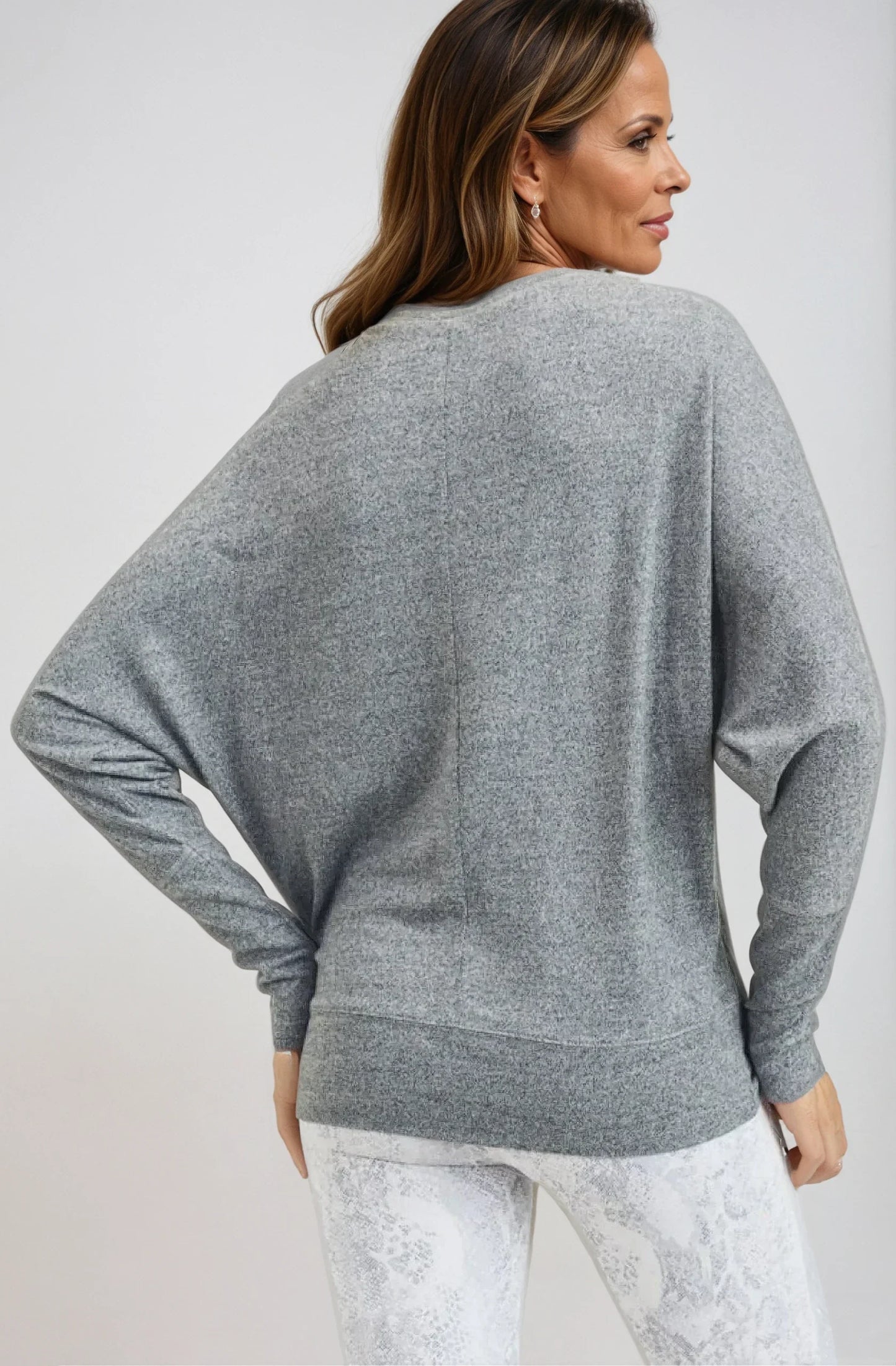 Ethereal Flow Dolman Top - Gray