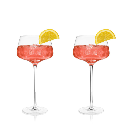 Raye Angled Crystal Amaro Spritz Glasses Set of 2 - Premium Drinkware from Viski - Just $39.99! Shop now at Concordia Style Boutique