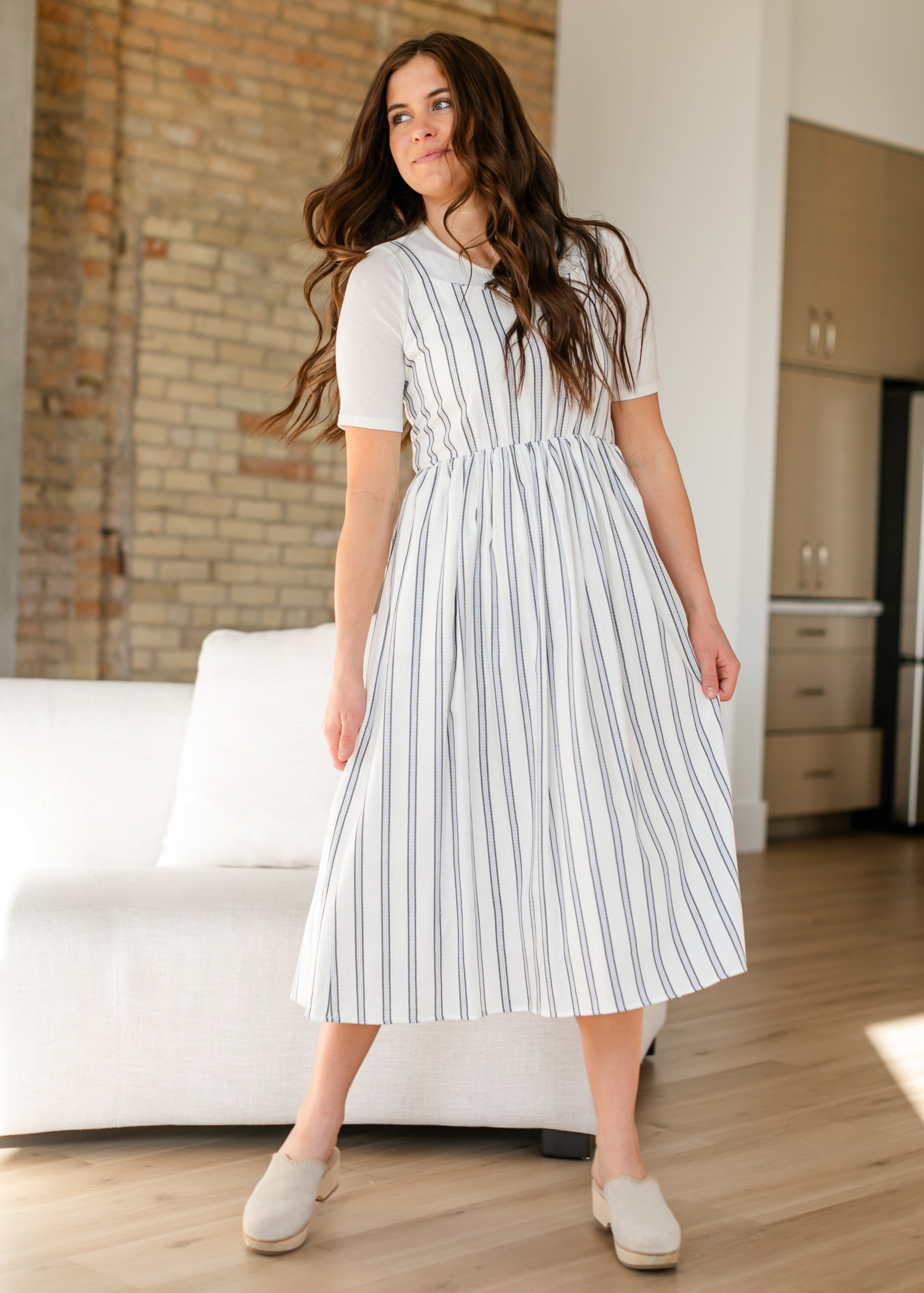 Laken Striped Midi Dress - Concordia Style Boutique