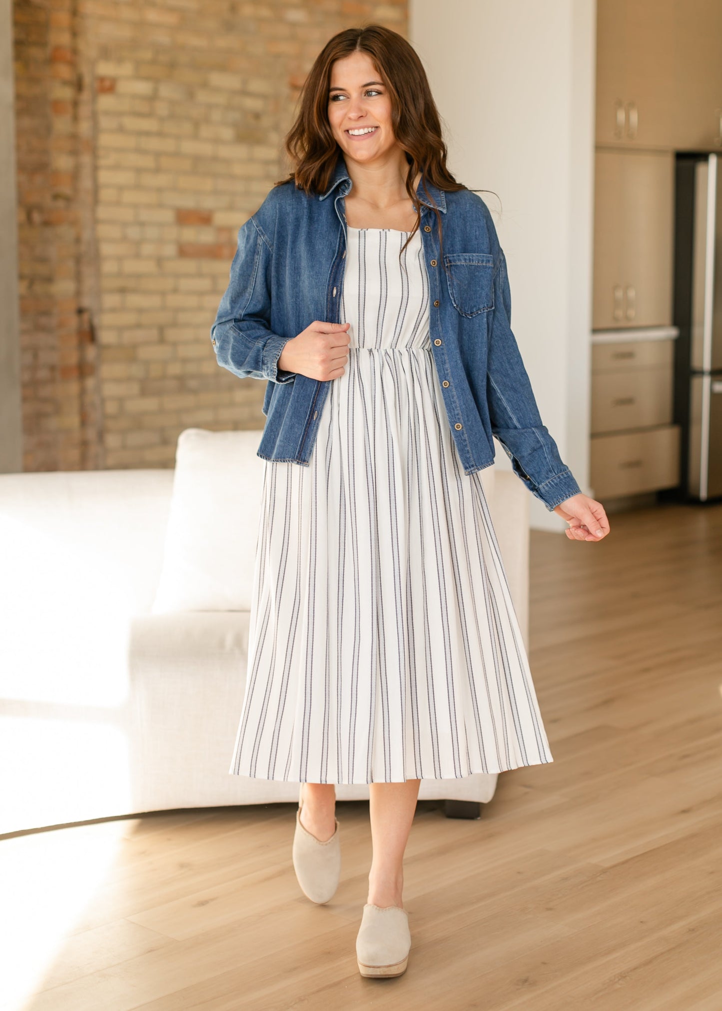 Laken Striped Midi Dress - Concordia Style Boutique