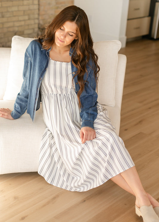 Laken Striped Midi Dress - Concordia Style Boutique