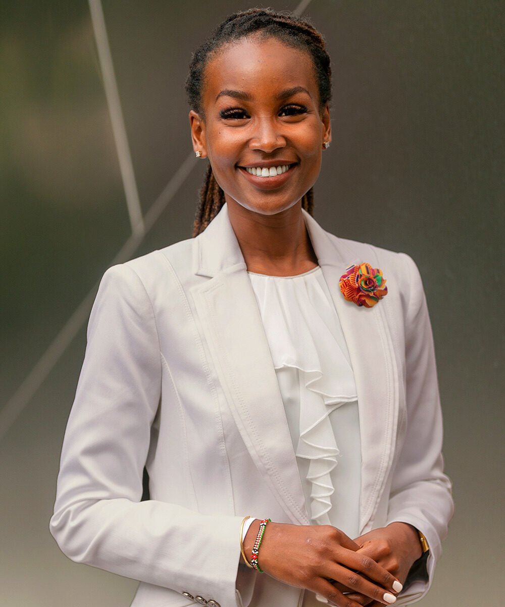 Vittorio Vico Unisex Kente Satin Flower Lapel Pin