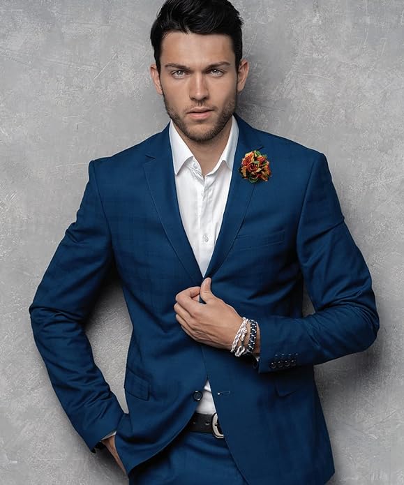 Vittorio Vico Unisex Kente Satin Flower Lapel Pin