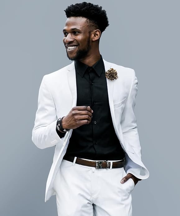 Vittorio Vico Unisex Kente Satin Flower Lapel Pin