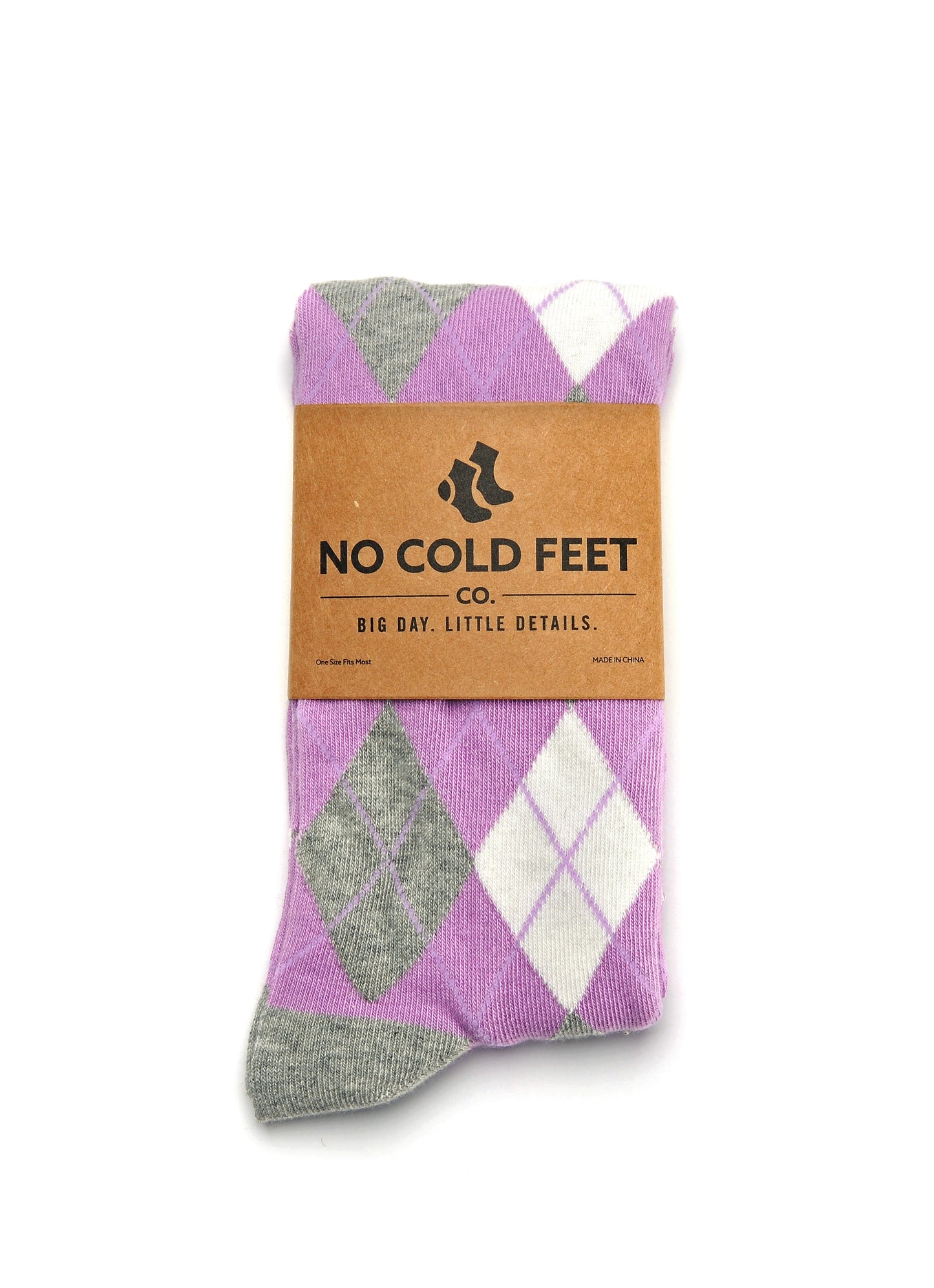 Lavender and Grey Argyle Socks