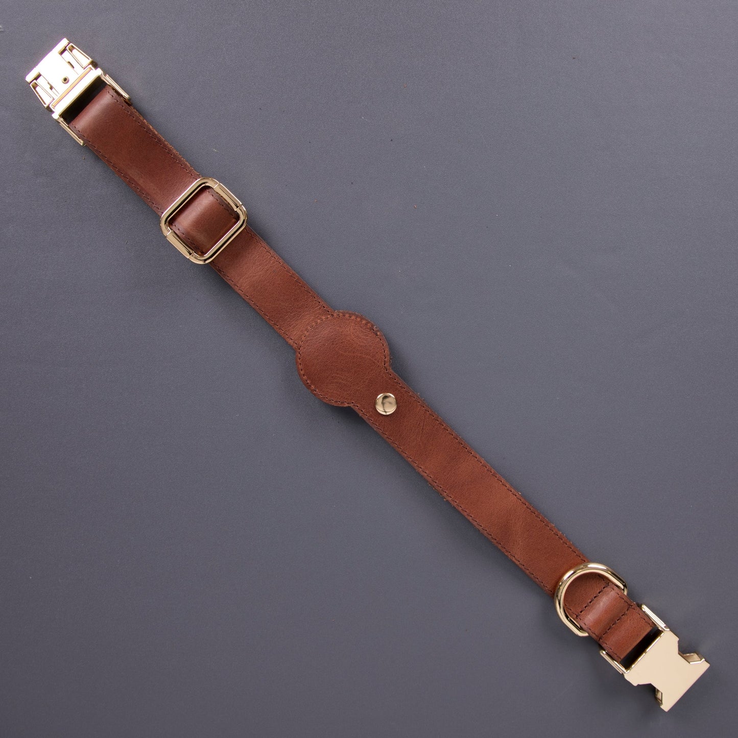 Charlotte Handcrafted Calfskin Leather Dog Collar - Compatible with AirTag - Concordia Style Boutique