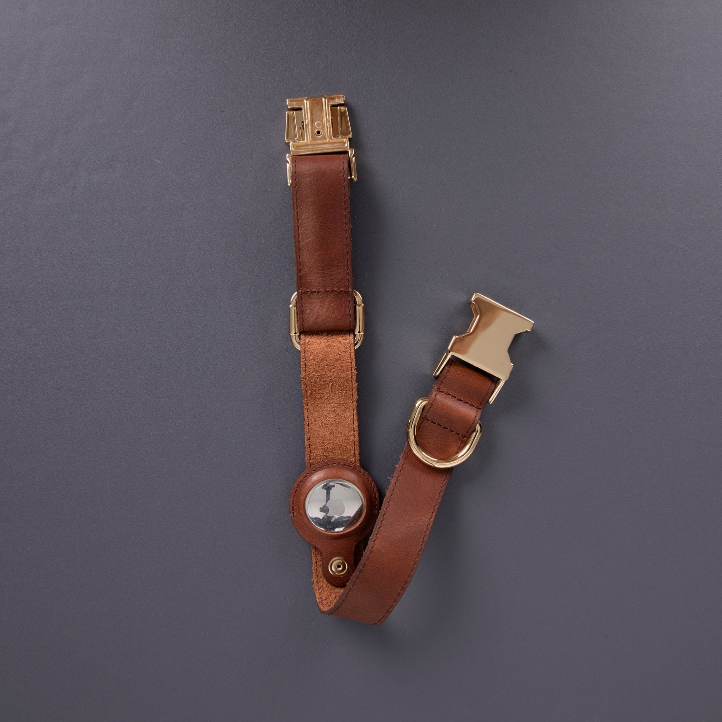 Charlotte Handcrafted Calfskin Leather Dog Collar - Compatible with AirTag - Concordia Style Boutique