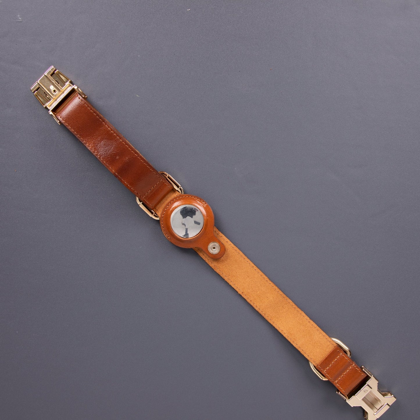 Charlotte Handcrafted Calfskin Leather Dog Collar - Compatible with AirTag - Concordia Style Boutique