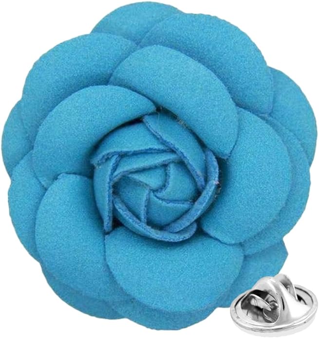 Vittorio Vico Unisex Leather Flower Lapel Pin