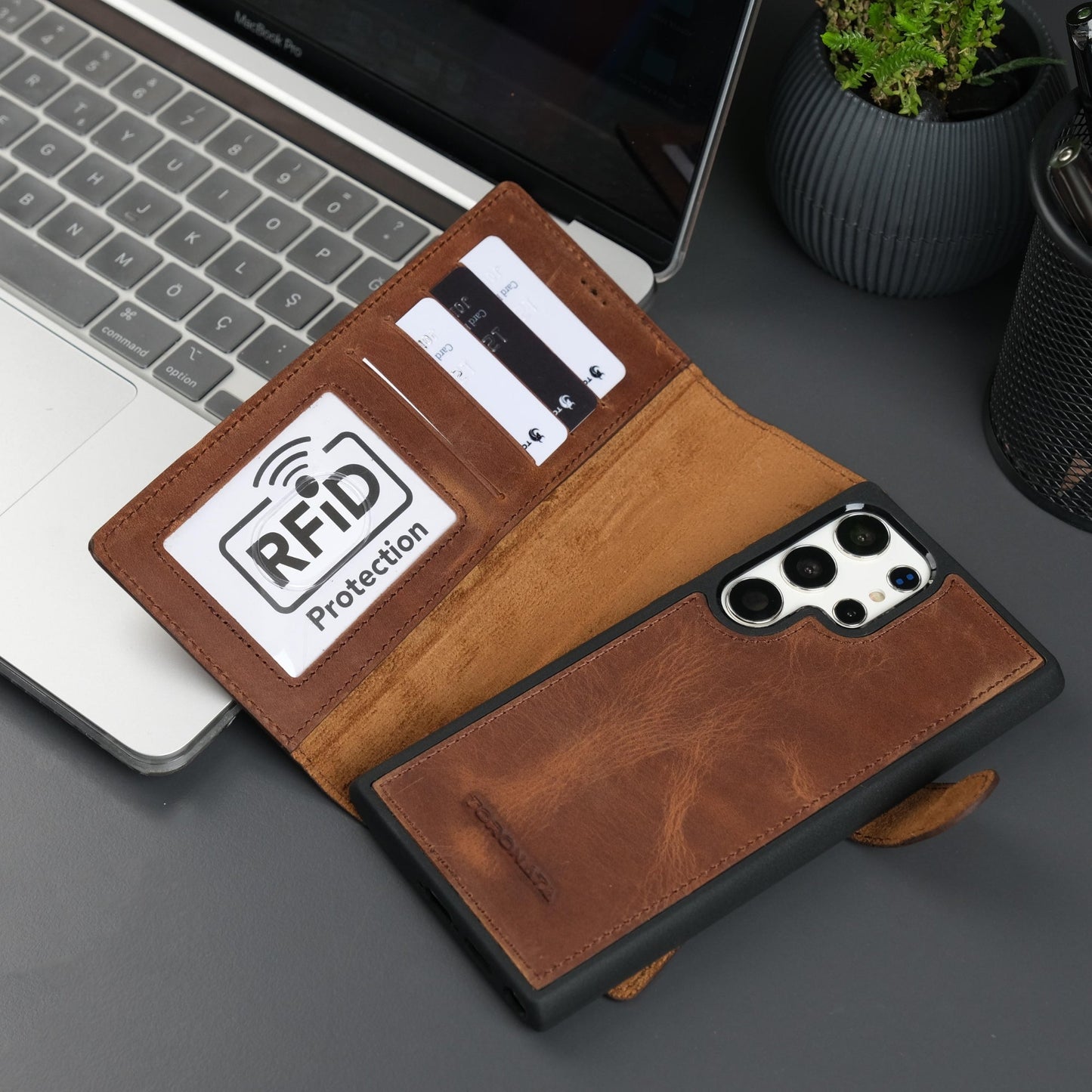 Leather Samsung Galaxy S25 Ultra Wallet Case | Buffalo - Concordia Style Boutique