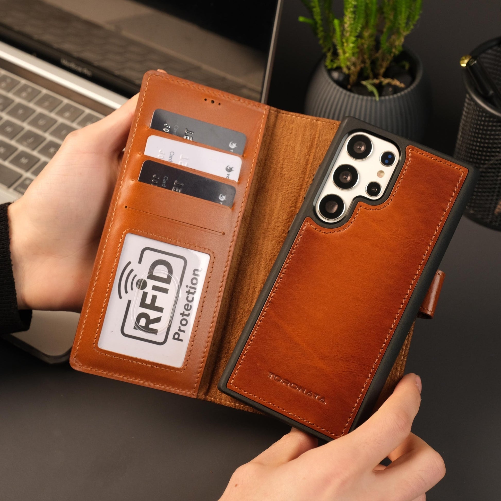 Leather Samsung Galaxy S25 Ultra Wallet Case | Buffalo - Concordia Style Boutique
