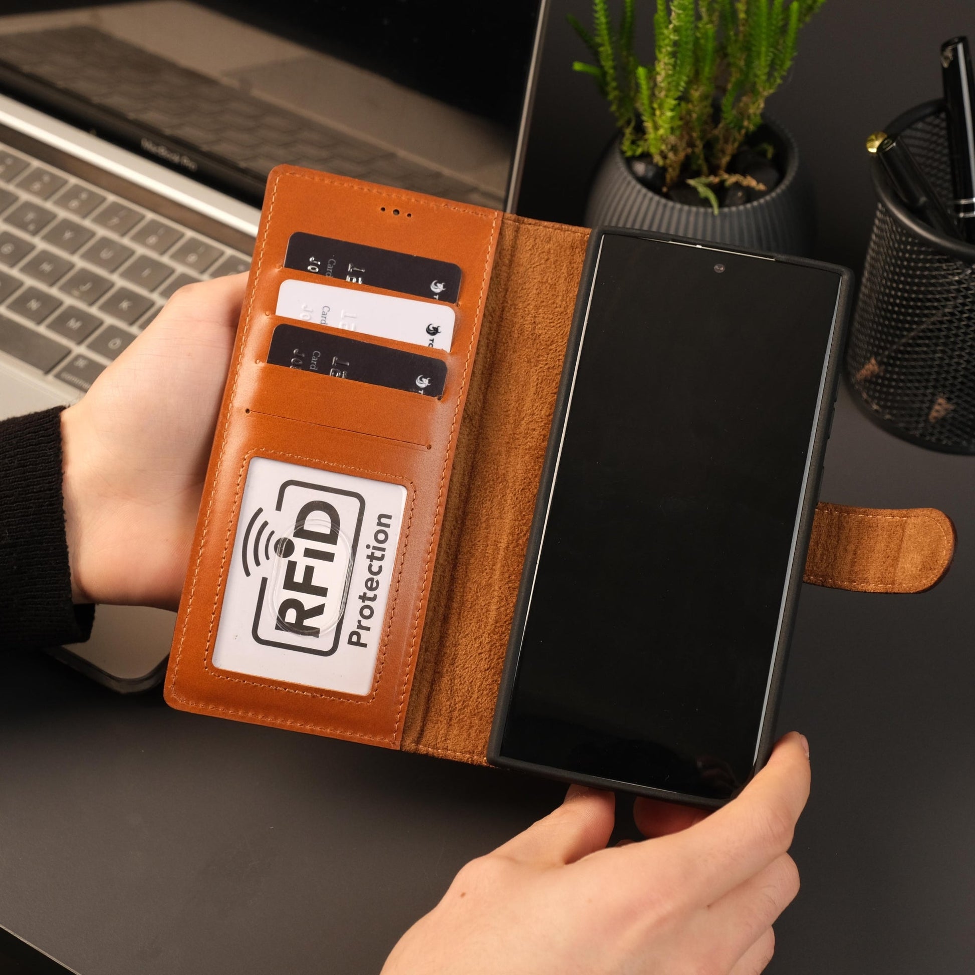 Leather Samsung Galaxy S25 Ultra Wallet Case | Buffalo - Concordia Style Boutique
