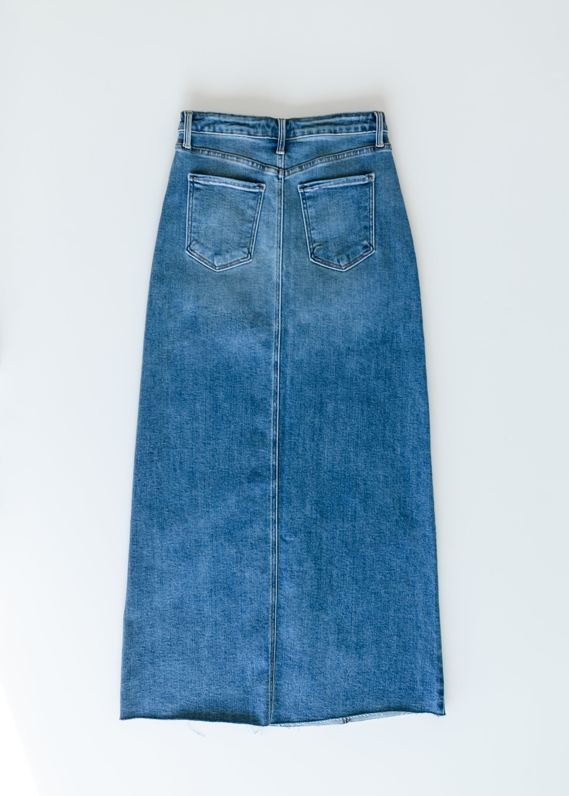 Lee A-Line Raw Hem Maxi Skirt - Concordia Style Boutique