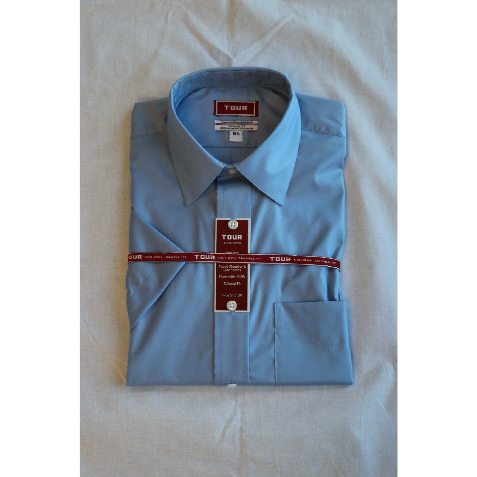 Light Blue Tour/Athletic Fit Dress Shirt - Concordia Style Boutique