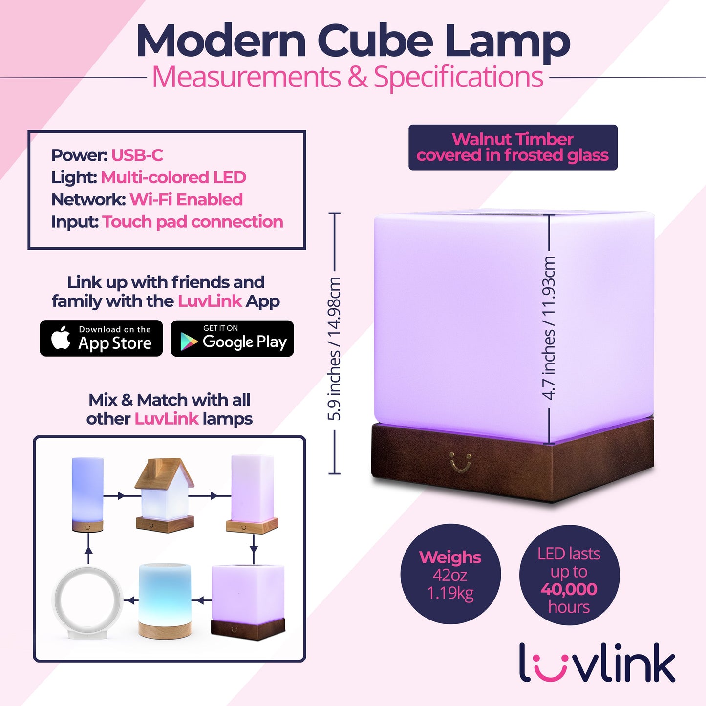 Modern Cube Lamp - Concordia Style Boutique