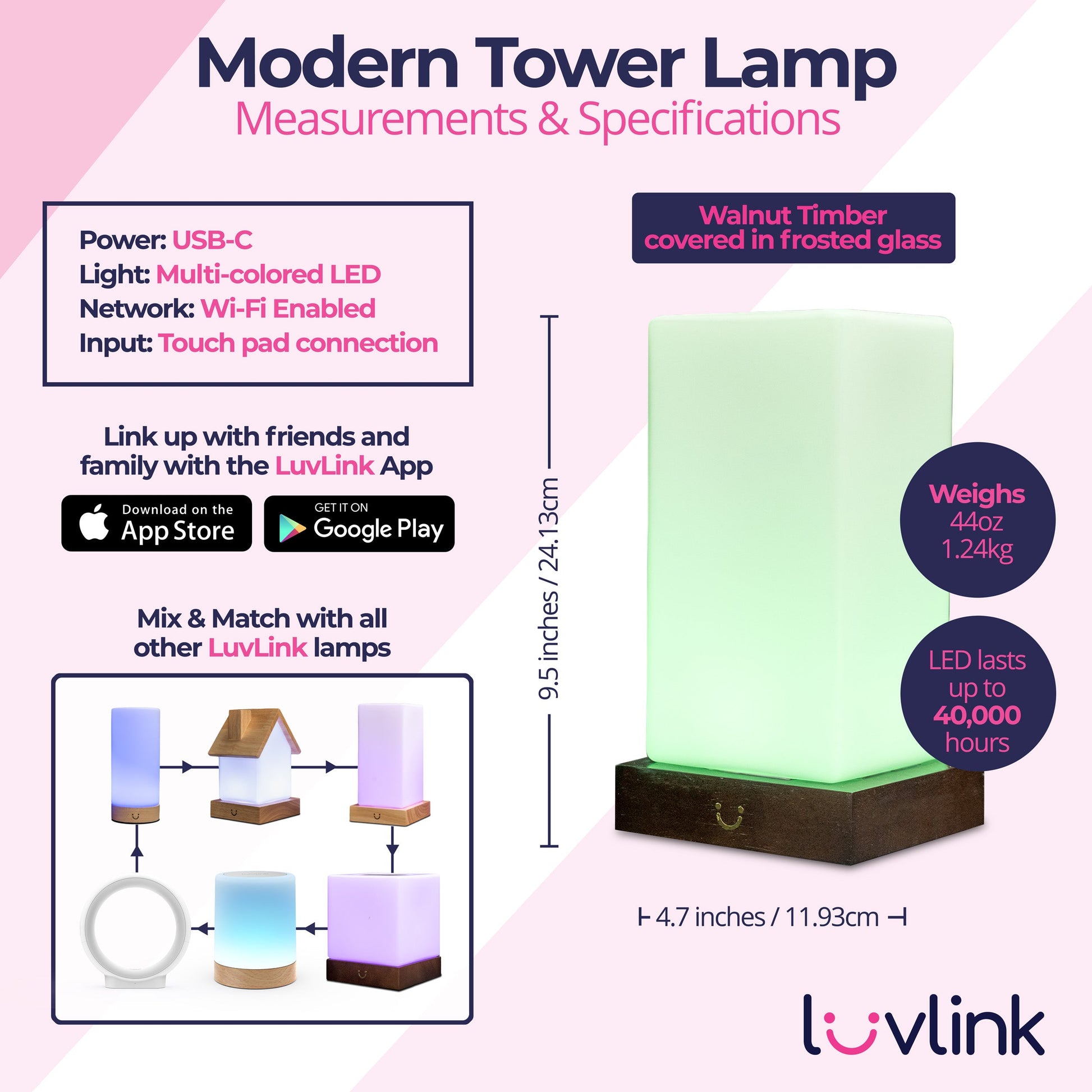 Modern Tower Lamp - Concordia Style Boutique