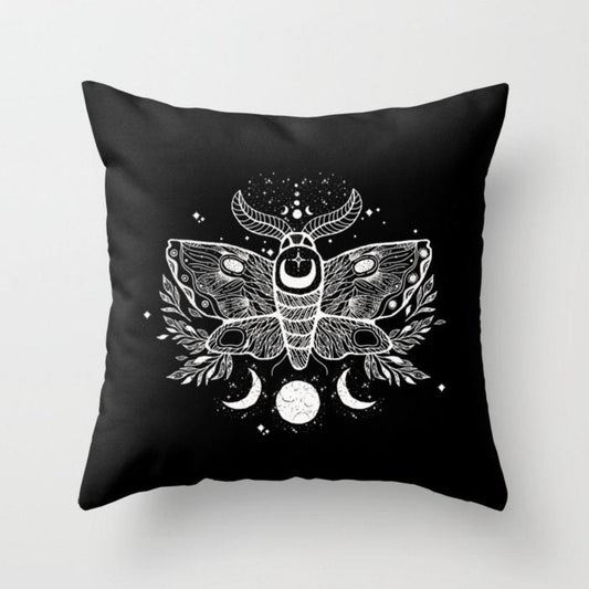 Lunar Moth Pillow Cover