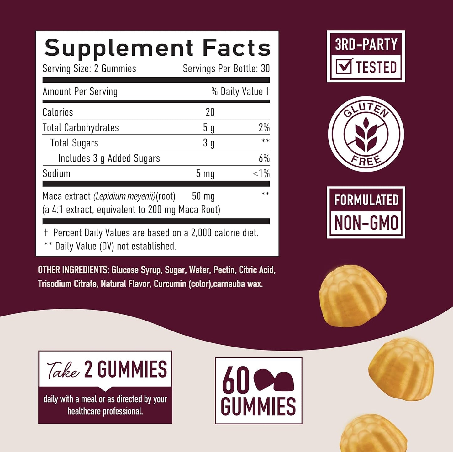 Maca Root Gummies – Libido, Energy & Hormone Support