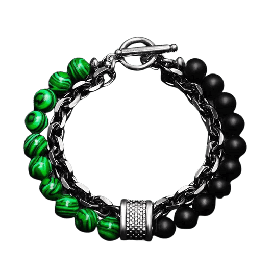 Malachite Lava Stone Bracelet