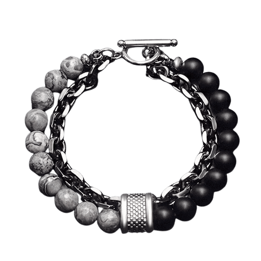 Map Stone Lava Stone Bracelet