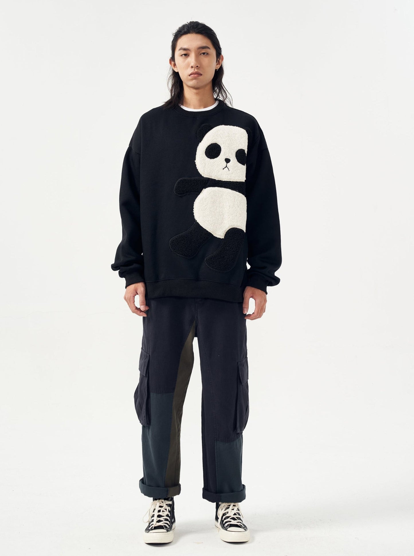 MAR1081 Furry Panda Crewneck
