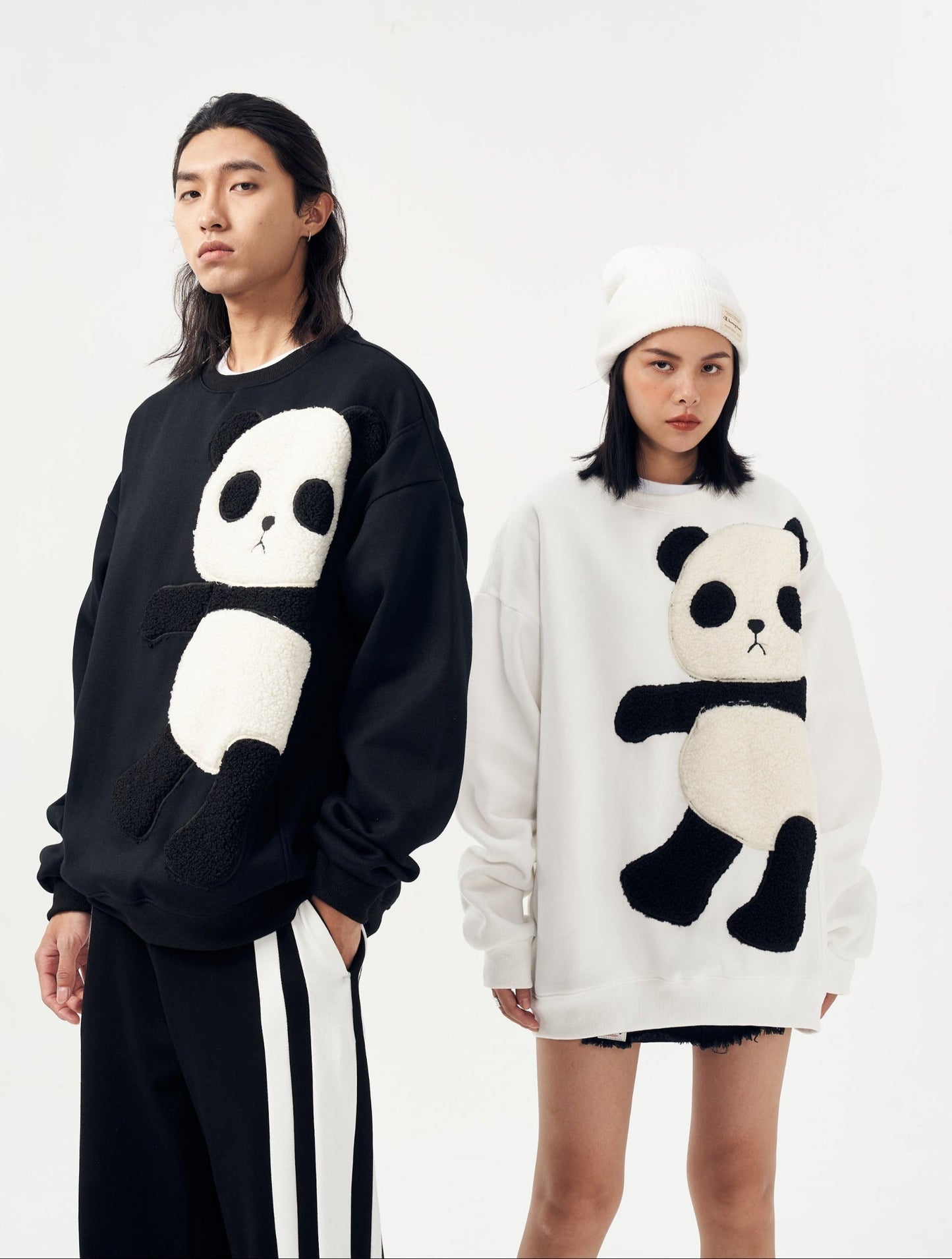 MAR1081 Furry Panda Crewneck