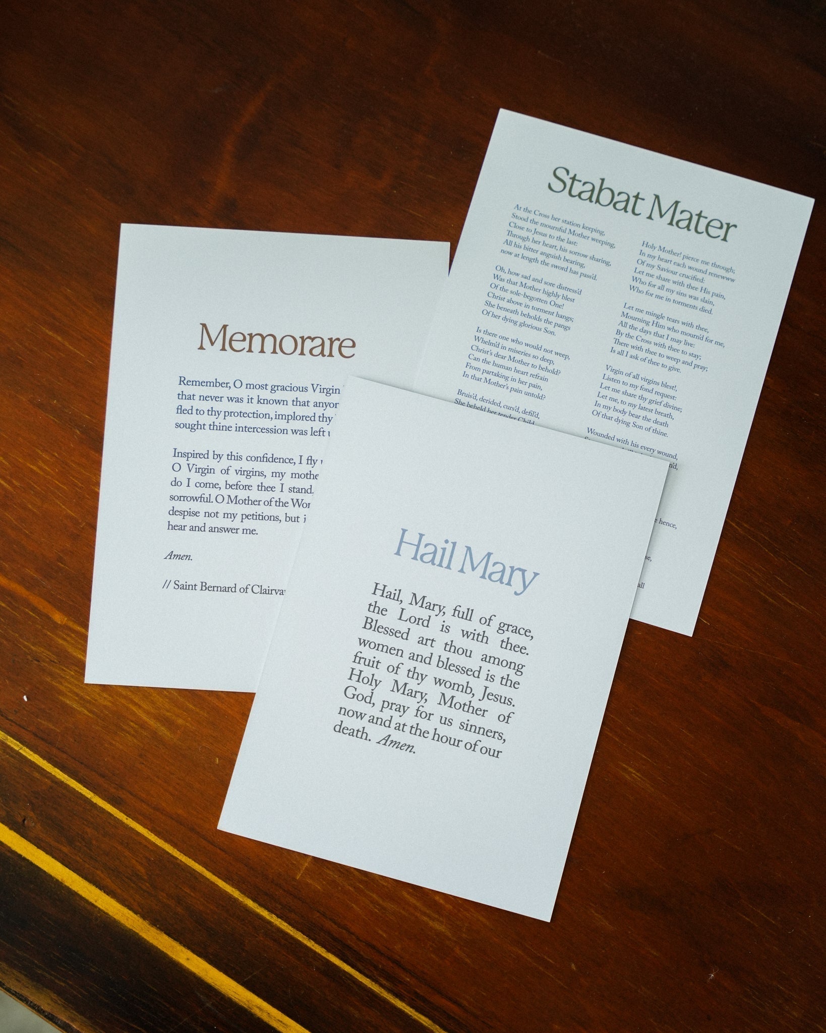 Marian Prayer Card Set - Concordia Style Boutique