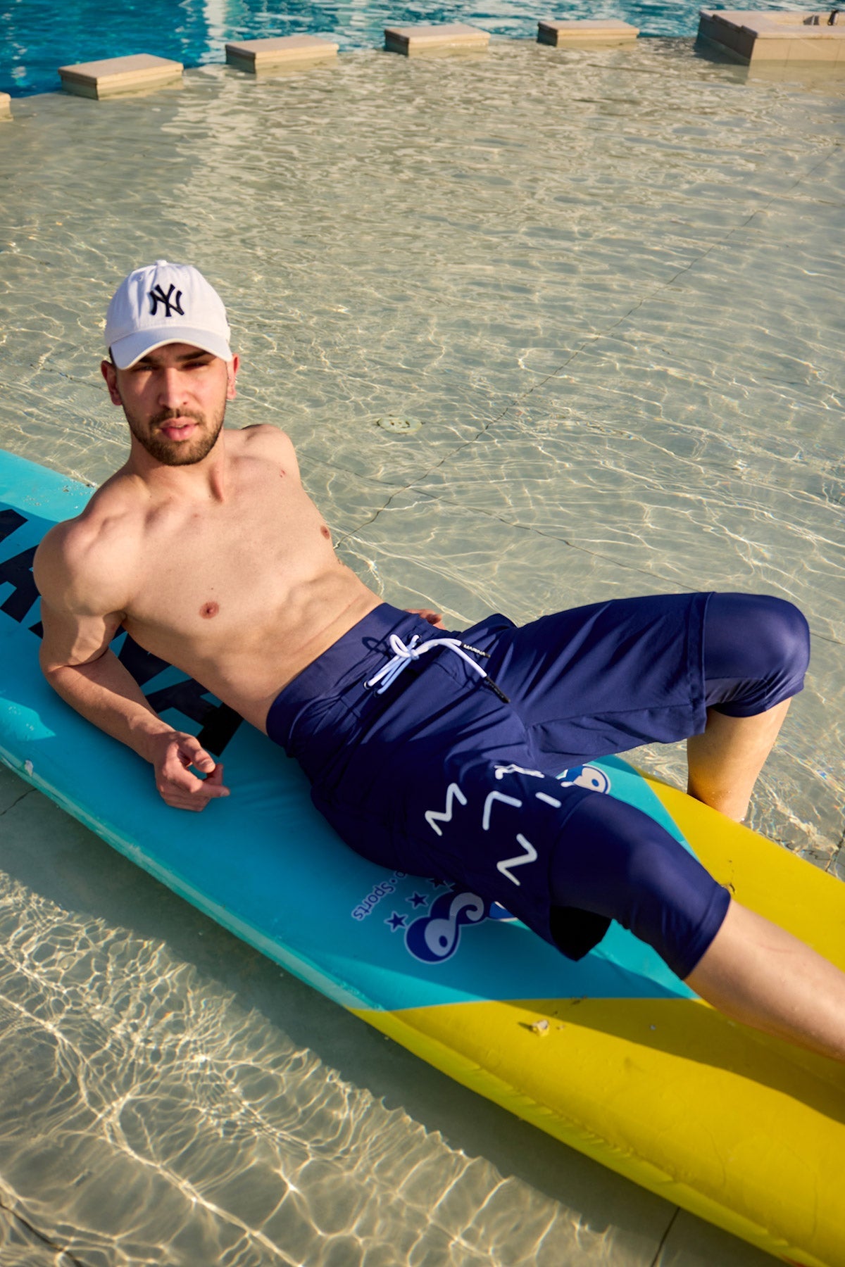 Marina Navy Blue Modest Men’s Swim Shorts - S2503-2