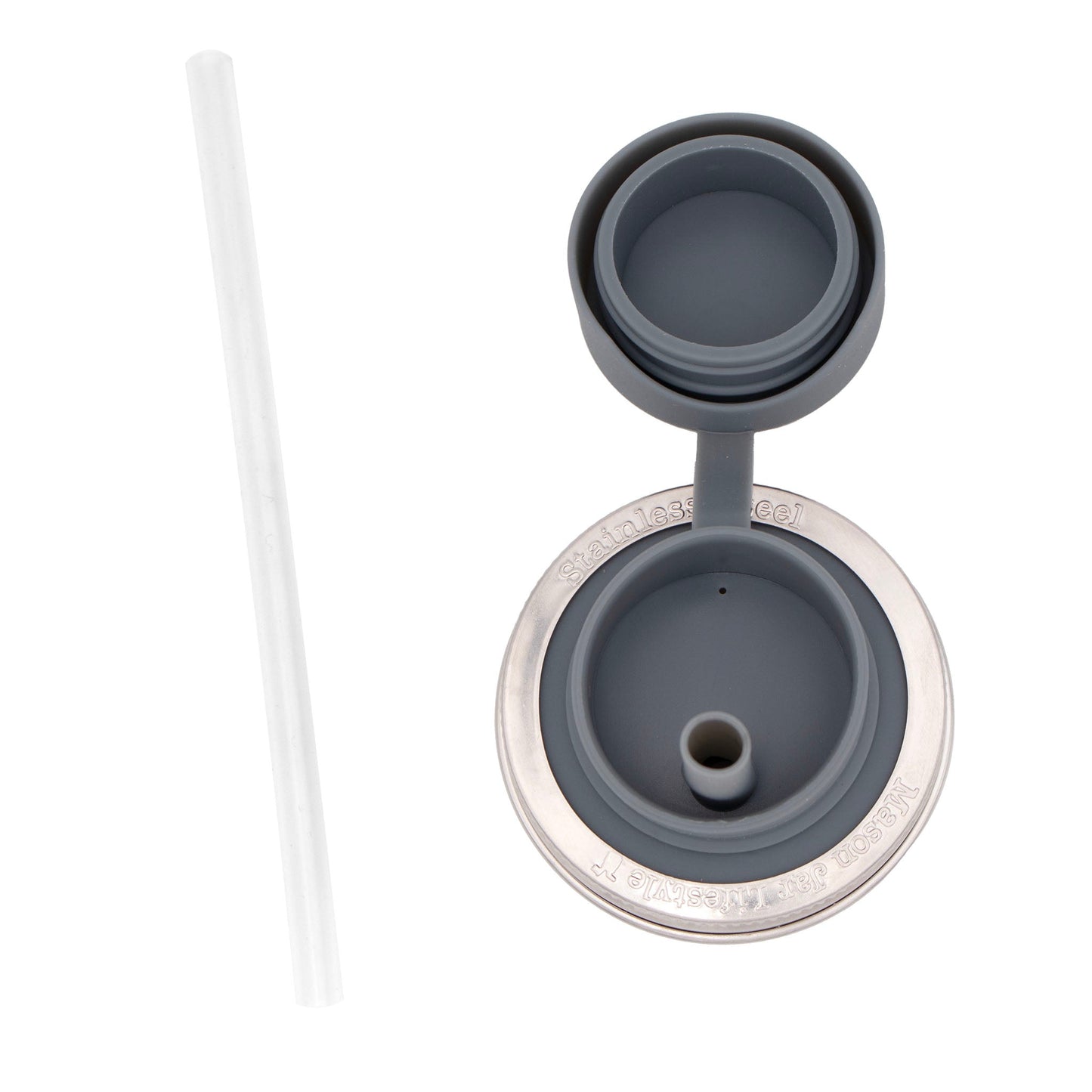 Pop-Up Sippy Straw Leak Resistant Lids for Regular Mouth Mason Jars - Concordia Style Boutique